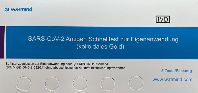 Covid-19 Schnelltest Rachen 5er Set